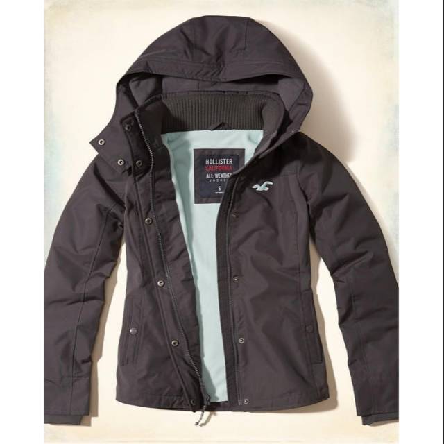 Hollister All Weather  Fleece Lined Jacket - Gray