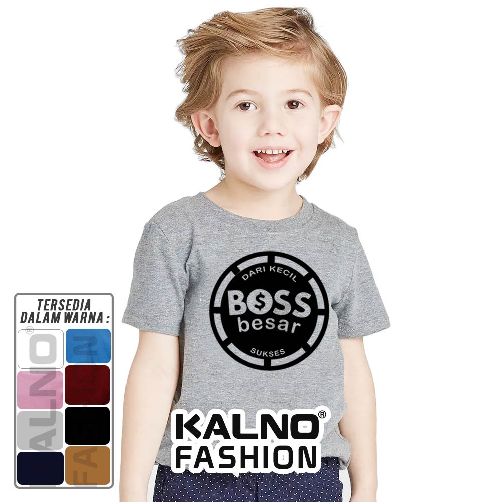 Baju Anak Print dari kecil boss besar sukses 709 - Ukuran S M L XL Bahan Katun polyester