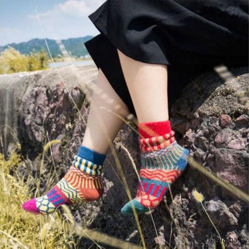 NEW 5 Pairs Womens Wool Cashmere Warm Soft Thick Casual Multicolor Winter Socks