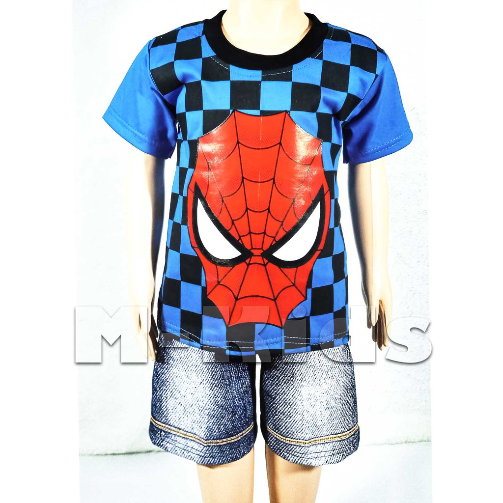 MKids88 - Baju Setelan Anak Laki-Laki CATUR / CHESS SPIDERMAN SKATEBOARD