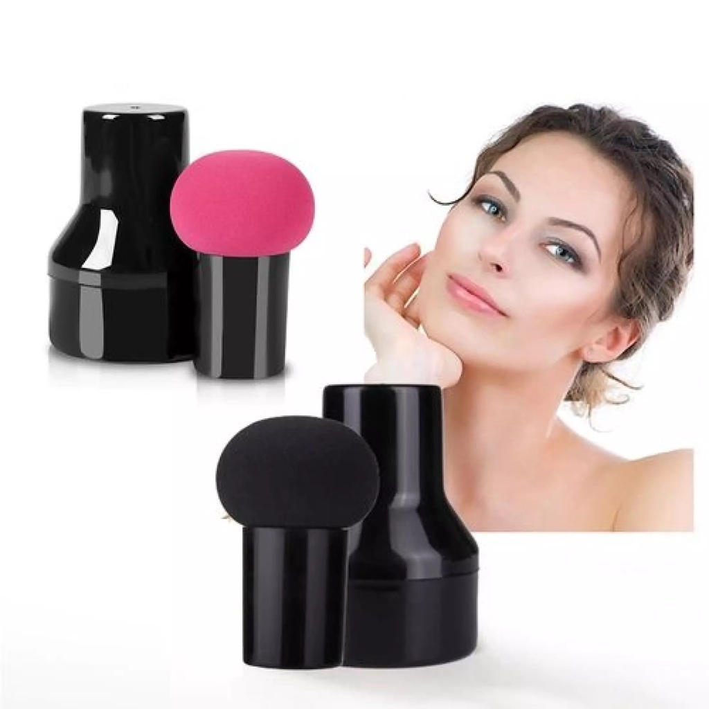 Sponge Make Up Beauty Bentuk Jamur Dengan Gagang Kuas - LPM Shop