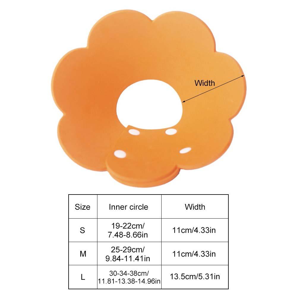 Nickolas1 Pets Kerah Pelindung Bentuk Bunga Adjustable EVA Operasi Anti Gigit Penyembuhan Luka Anti-Jilat Kerah Elizabeth