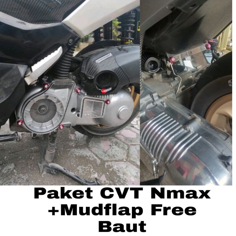 Paket Cover Cvt Nmax Old dan Mudflap Free Baut