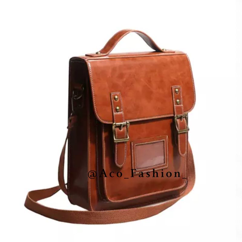 RANSEL KULIT VINTAGE Tas ransel kulit asli pria ransel kulit premium tas kulit pria asli (bisa masuk
