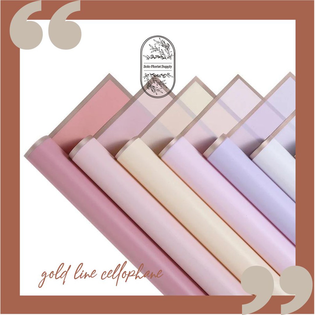 

GOLD LINE FLOWER WRAPPING COLOR TRANSPARENT CELLOPHANE KERTAS BUNGA HAND BOUQUET PEMBUNGKUS BUKET KERTAS BUNGA POLOS UJUNG GARIS GOLD KERTAS KADO GIFT WATERPROOF WRAPPING PAPER BOUQUET BUNGA KERING BUKET BUNGA SABUN BUKET WISUDA CRAFT PAPER NONWOVEN PAPER