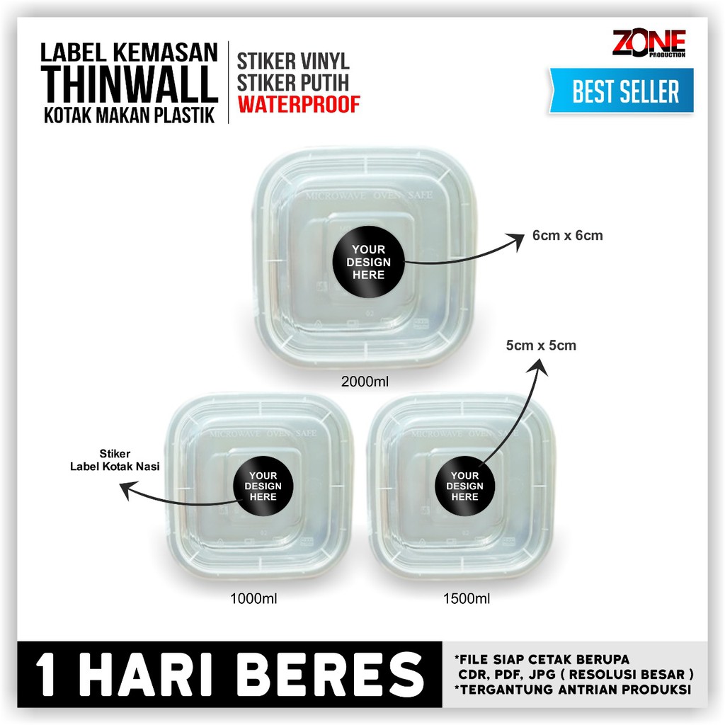 

STIKER LABEL KEMASAN THINWALL / STICKER PRINT AND CUTT / VINYL