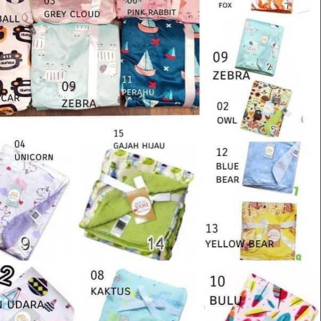 Selimut bayi/ baby blangket Carter just to you tidak bertopi