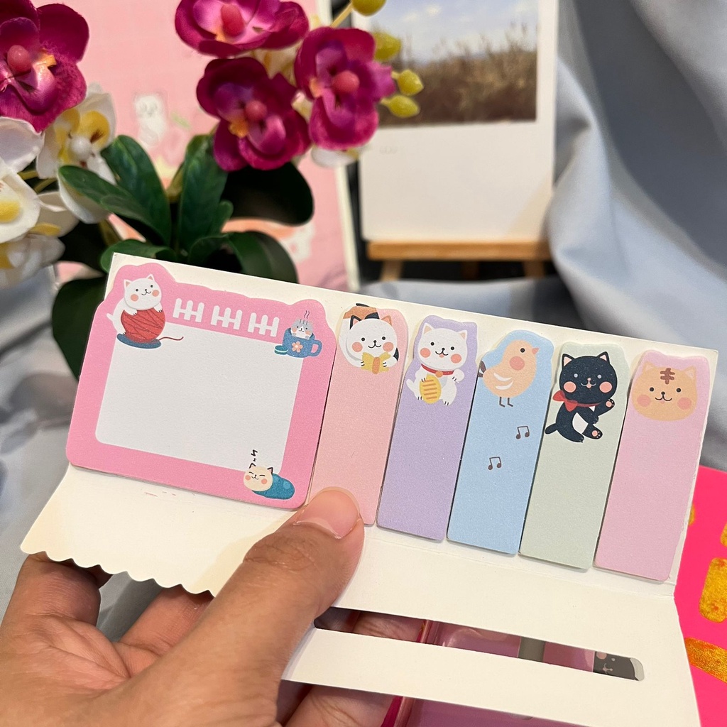 

STICKY NOTES KUCING KERTAS MOTIF READY STOK LUCU UNIK MURAH BERKUALITAS COD GROSIR