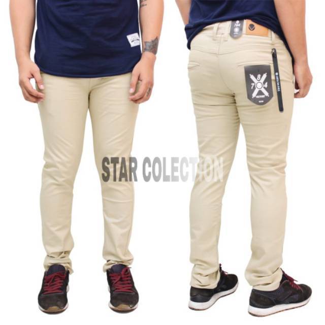 Celana chino panjang pria slim-fit 784 victory premium