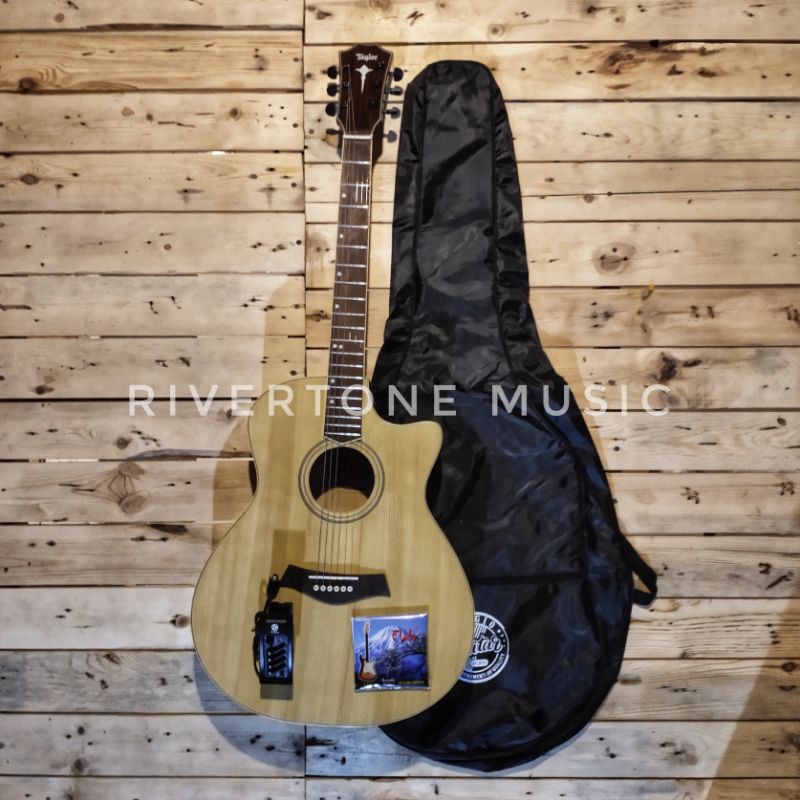 GITAR AKUSTIK TAYLOR TERMURAH BONUS TAS SENAR PREAM BEST QUALITY