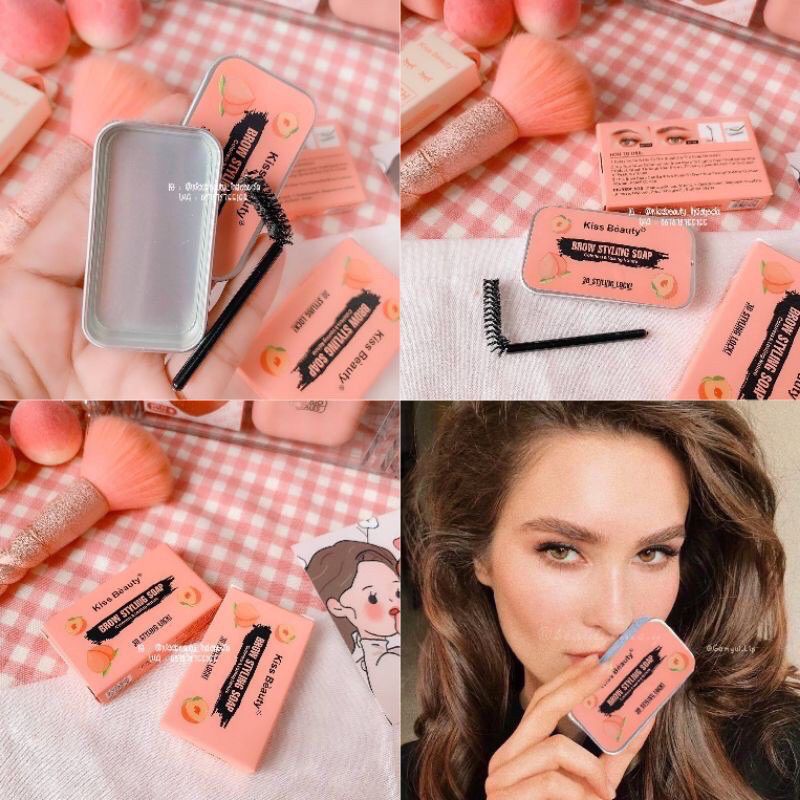 Kiss Beauty Brow Styling Soap/ Brow Styling Cream/ Kiss Beauty Peach