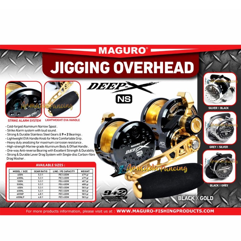 Reel Overhead Maguro Deep-X NS I Overhead Reel I Jigging Reel | Saltwater | Extreme Jigging