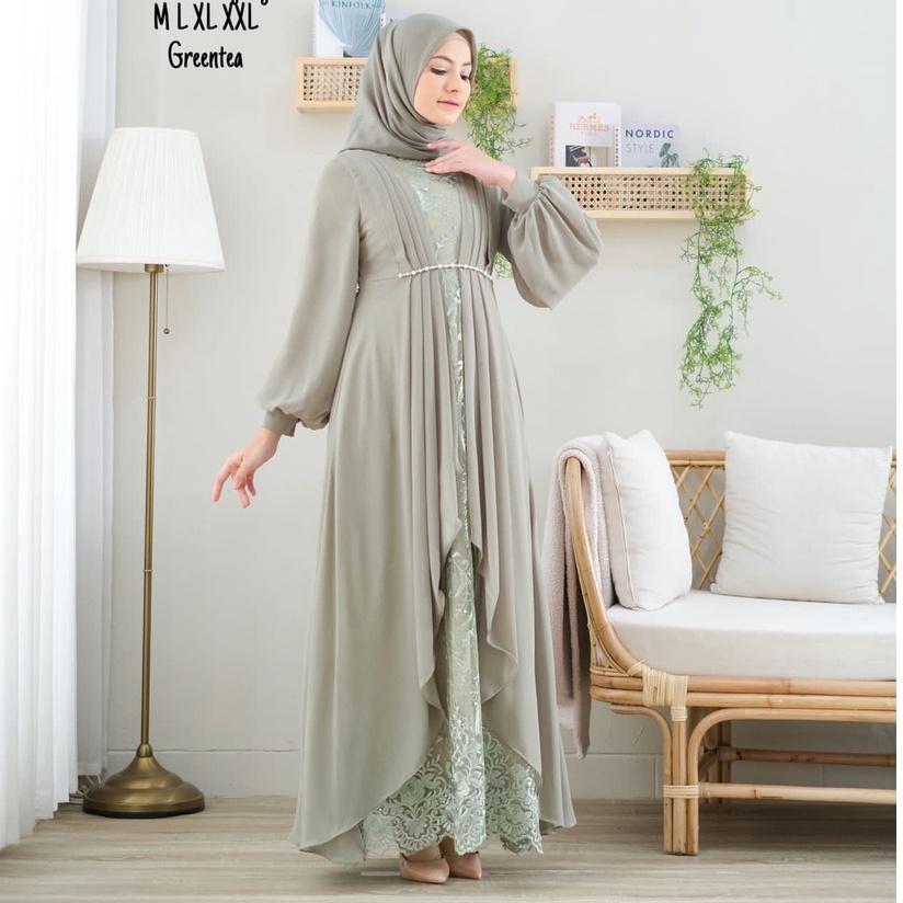 REALPICT/GAMIS CERUTY TANGAN BALON/ GAMIS/ GAMIS TERBARU/ GAMIS PESTA/ GAMIS KONDANGAN/ GAMIS TILE/ 