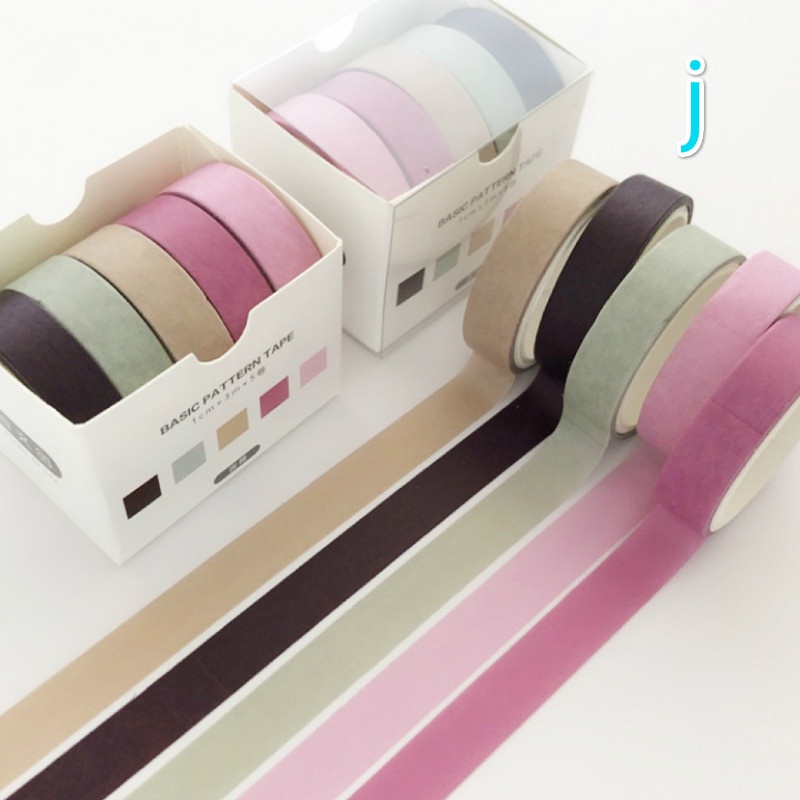 5 Roll/set Washi Tape Scrapbooking Tape for Scrapbooking DIY School Office Supplies Student Cute Gift