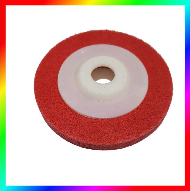 Batu Poles Sponge Merah Non Woven KOSOKU 4&quot; Poles Stainless GRIT 180