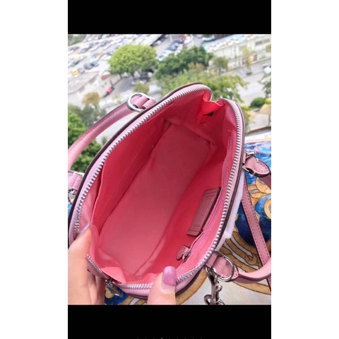 Coach Mini Sierra Satchel In Signature Leather -Pink  (27591)