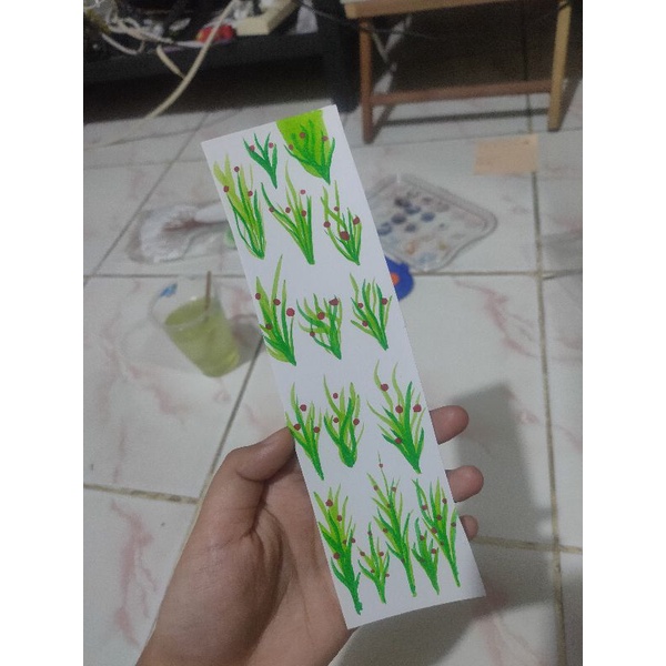 

Pembatas Buku Semak Bunga Lukis Bookmark handmade