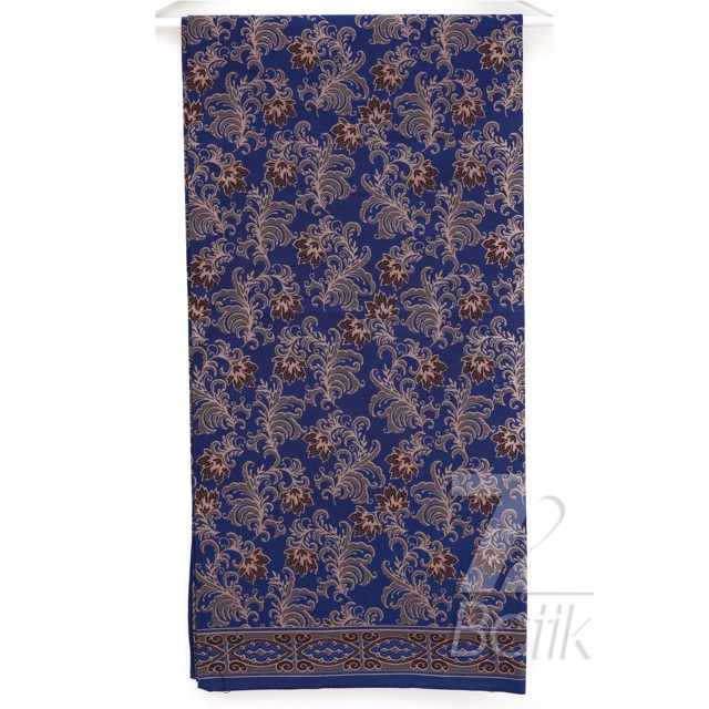 KAIN BATIK PREMIUM Bahan Katun Motif Kembang Warna Biru 729520 Cap 72 Jarik Jarit Samping Kebat Panjang Batik Katun Modern Premium Bahan Seragam Batik Pernikahan Kantor Keluarga Murah Kamen Jadi Batik Bali Lembaran