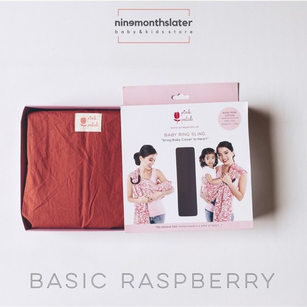 Pink Petal Baby Ring Sling Gendongan Anak Bayi Kain Dengan Kaitan Bermotif Motif Cukin Kids Carrier Nursing