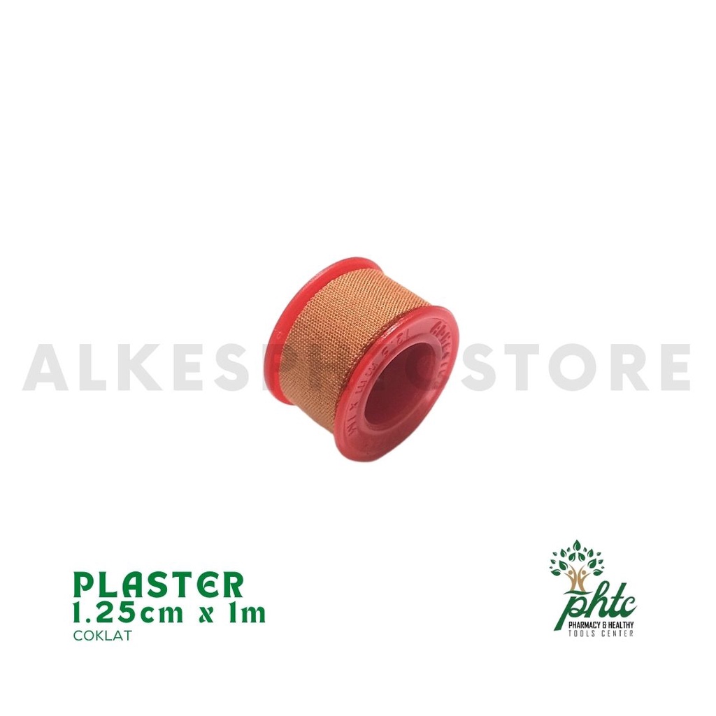 Plester Coklat l Plaster Luka Daya Rekat Kuat 1.25cm x 1m / Plaster Roll Kain Coklat