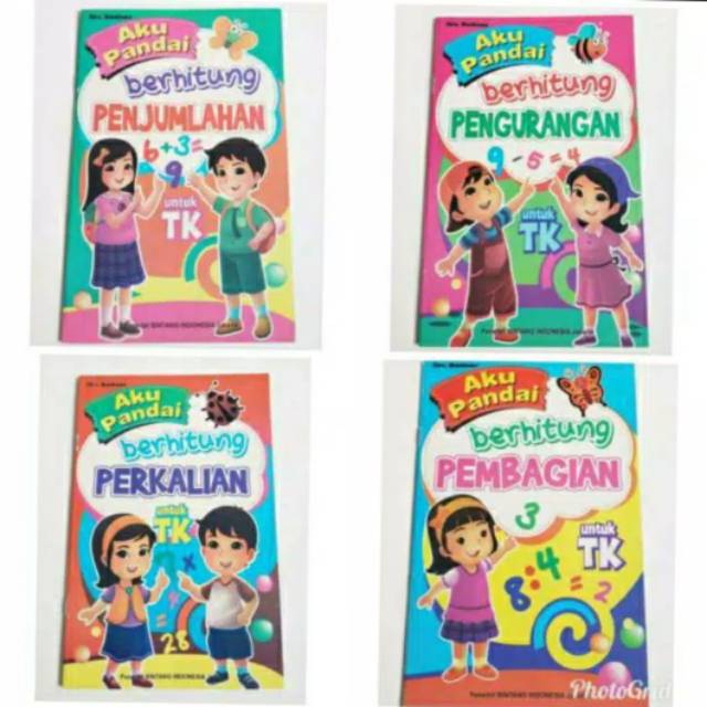 Jual Paketan 4 Pcs Buku Aku Pandai Berhitung Pembagianperkalianpenjumlahanpengurangan 7015