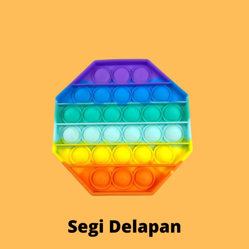 MAINAN EDUKASI POP IT POPIT RAINBOW-SEGI DELAPAN