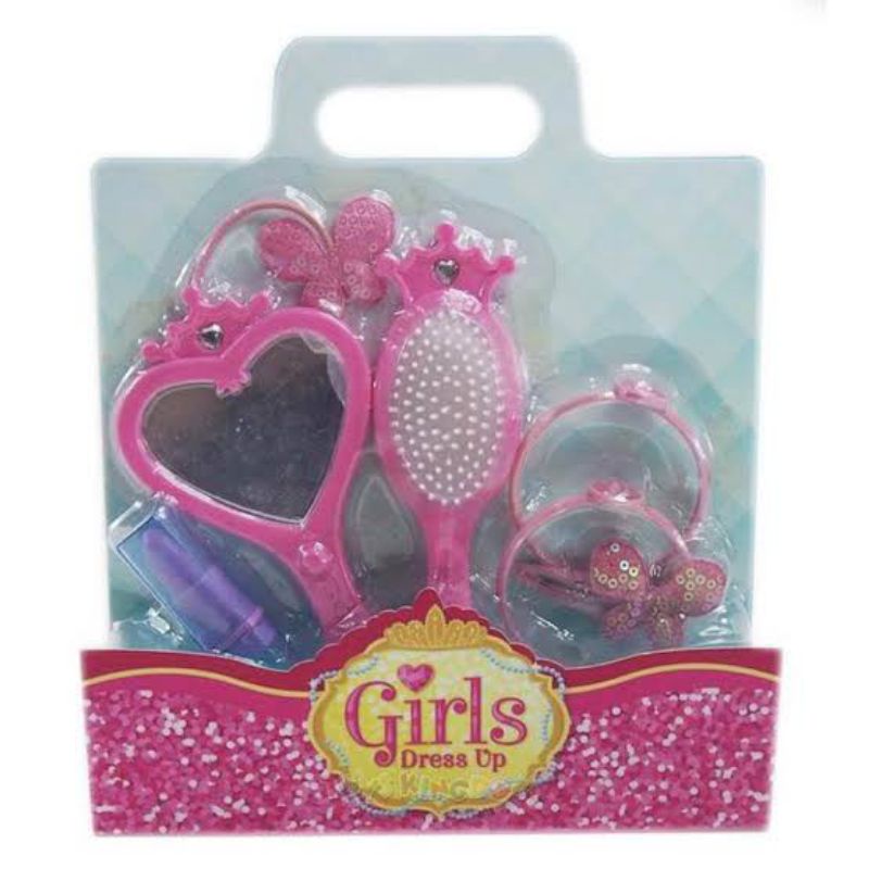 Girls Dress Up Sisir Jepit Rambut Aksesoris Hair Princess Set Mainan Salon Anak Perempuan
