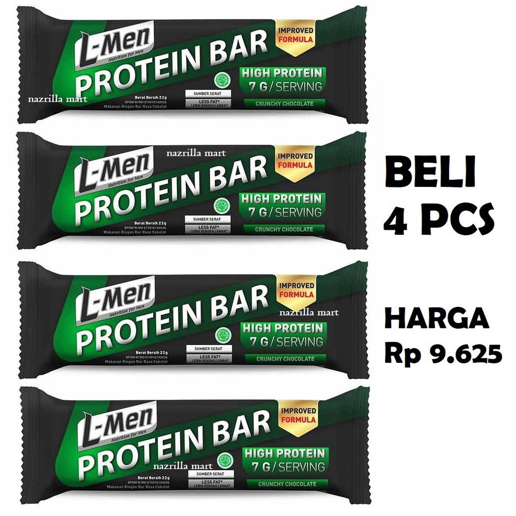 

L-Men Protein Bar / L-Men Crunchy Chocolate Bar 25Gram / L men