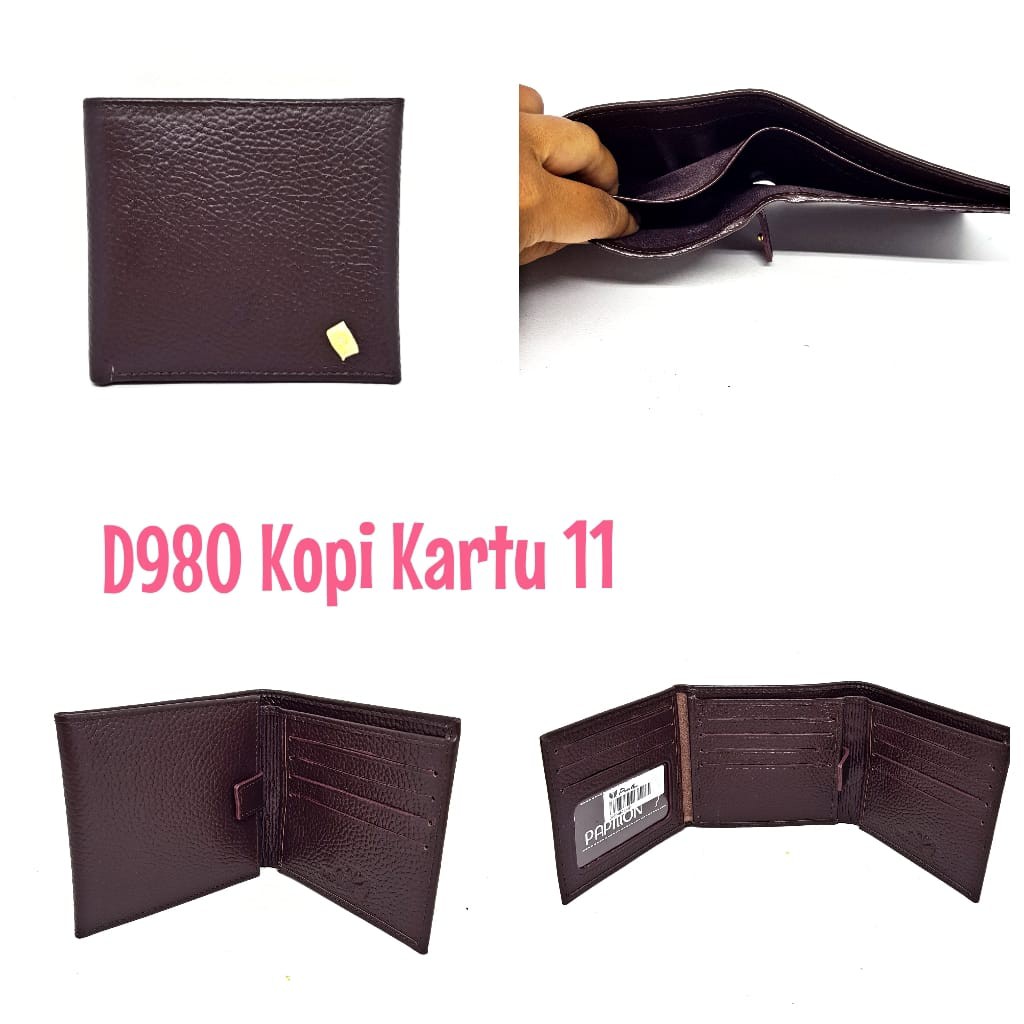 Dompet Kulit Papillon Original D980 Kopi Cowok Pria