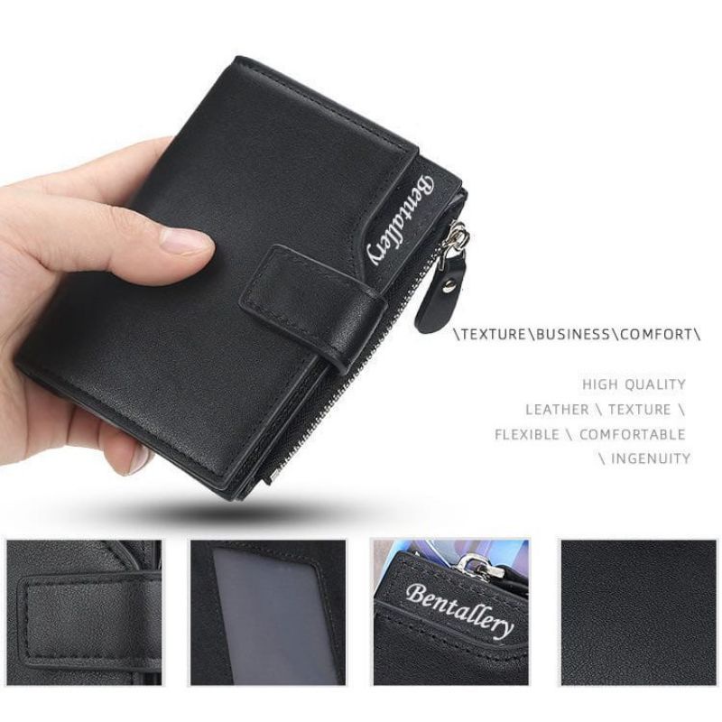 Bundara.id Do-1058 Dompet lipat zipper pria wanita/ Dompet fashion N11 PU leather benta import