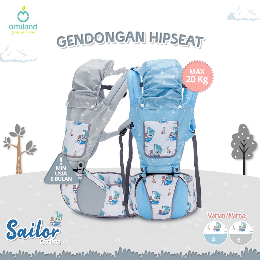 Omiland Gendongan Bayi Hipseat 6 Posisi Sailor Series OB1516