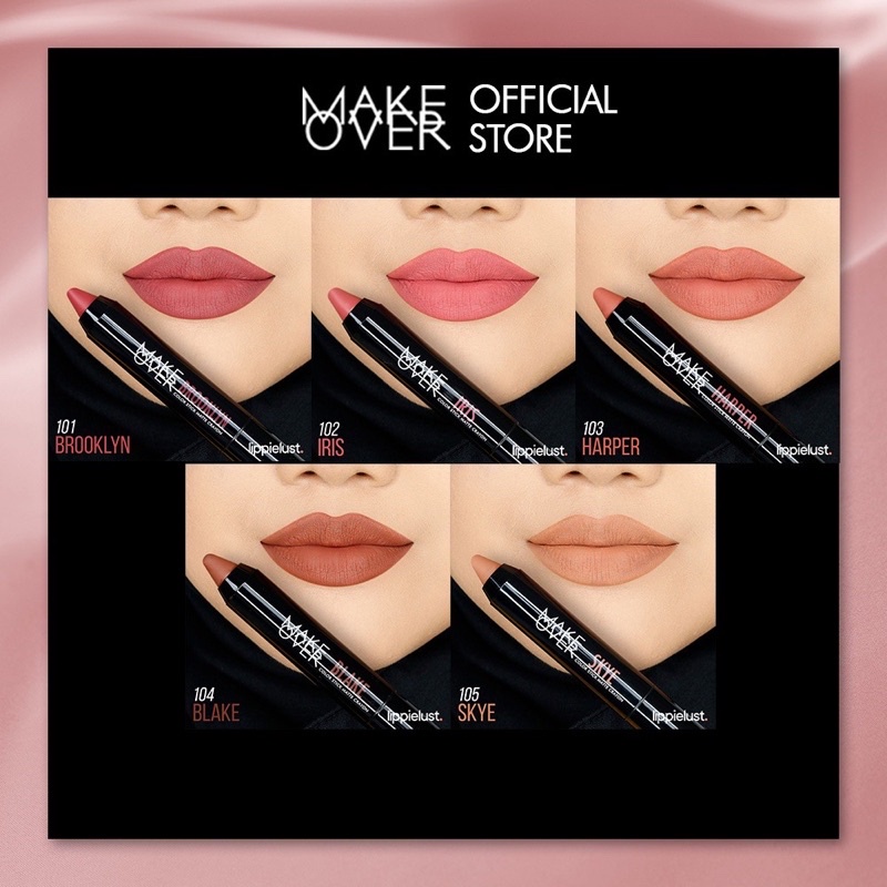 MAKE OVER Color Stick Matte Lip Crayon - SKYE | BLAKE | IRIS | HARPER | BROOKLYN