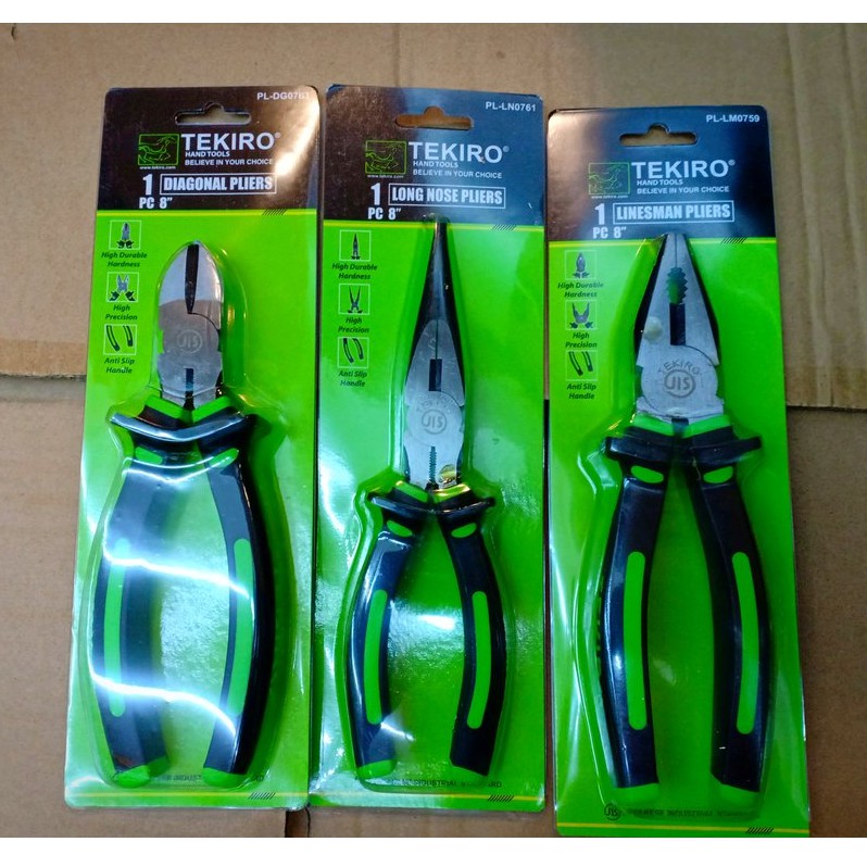 Tekiro Tang Set Pcs Ukuran Inch Tang Potong Tang Kombinasi Tang Lancip Shopee Indonesia