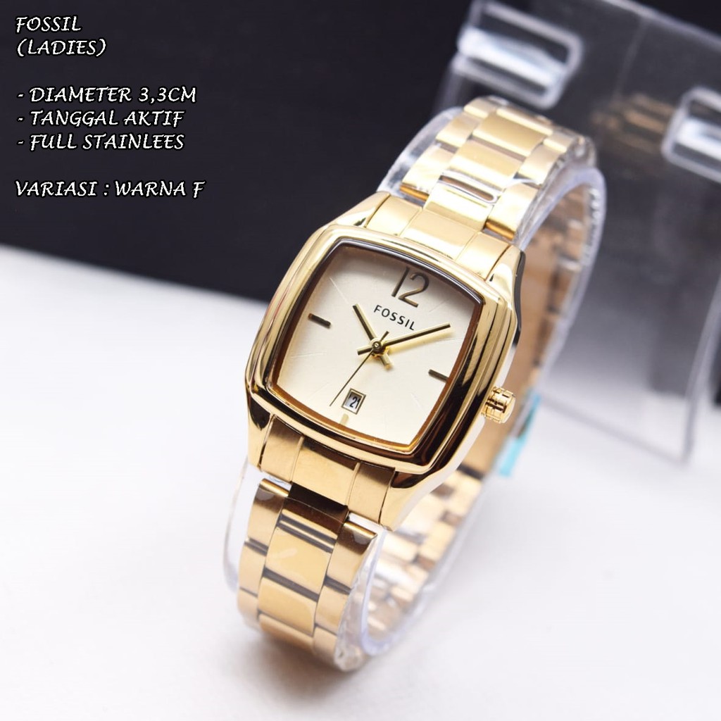 JAM TANGAN WANITA FASHION RANTAI BODY SEGI TANGGAL AKTIF