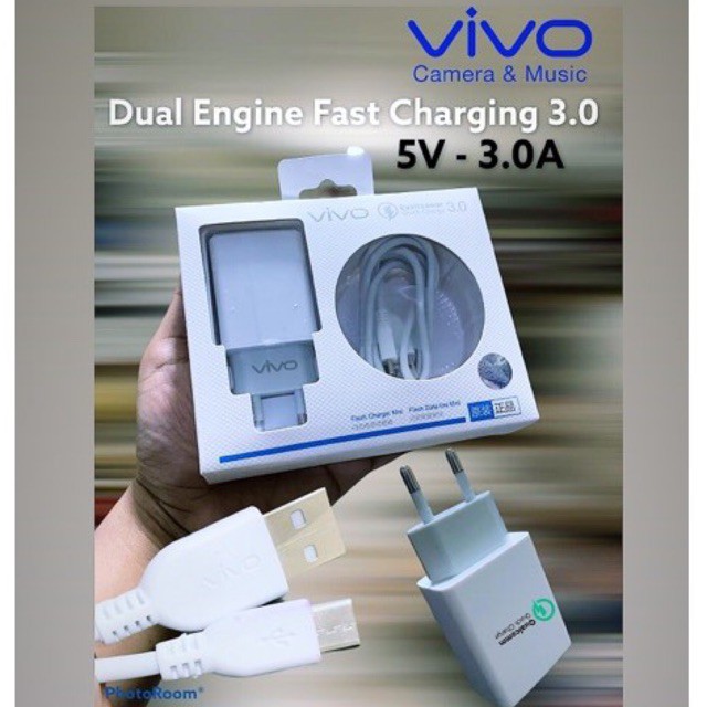 CHARGER VIVO 3A ORIGINAL TYPE C FAST CHARGING QUALCOMM QC 3.0 IMPORT