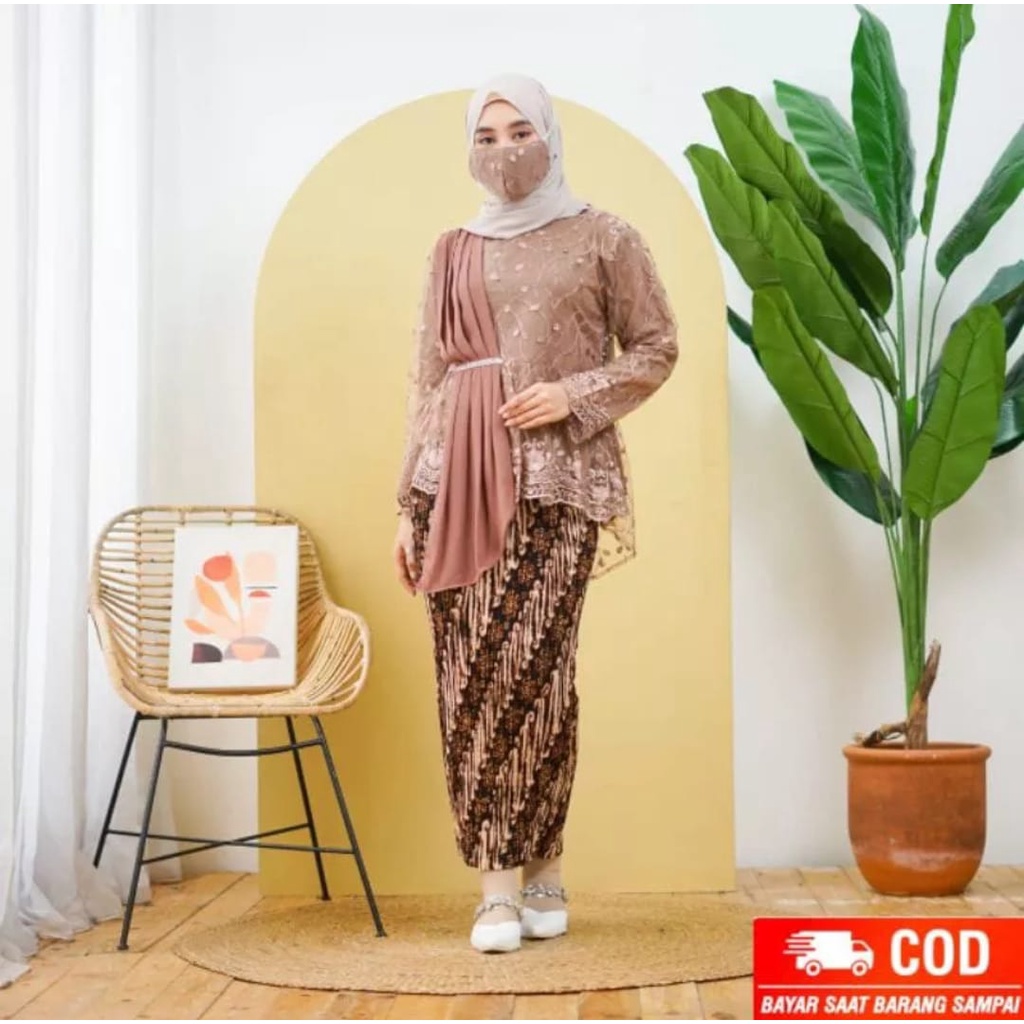 Set Tunik Aurora Selendang Modern 2022//Setelan TunikTille Selendang dan Rok Plisket//Baju Lebaran/baju wisuda termurah/set Tunik Slendang termurah/pakaian wanita/baju kebaya selendang/kebaya anak muda termurah/pakaian tradisional/set kebaya brokat tille