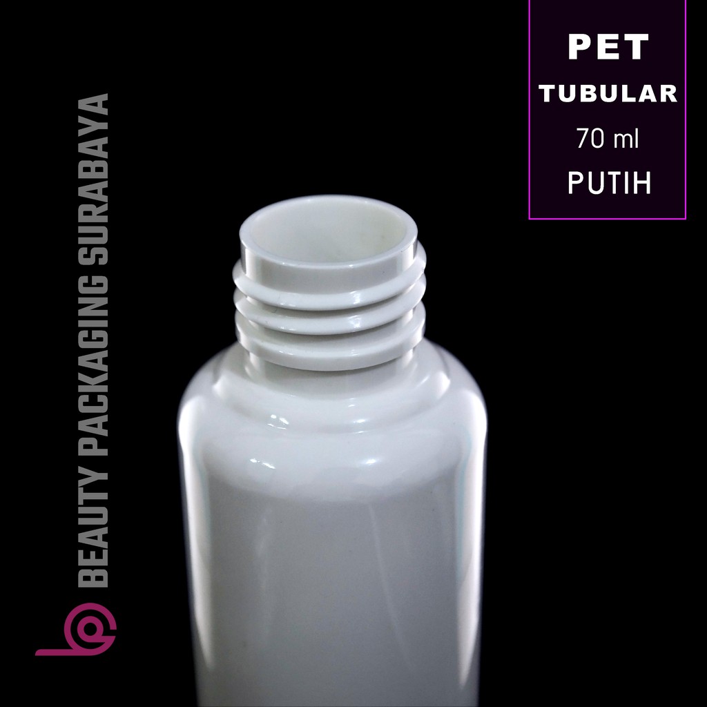 [BOTOL SAJA 25 PCS] Botol Plastik PET 70ml Tubular Putih