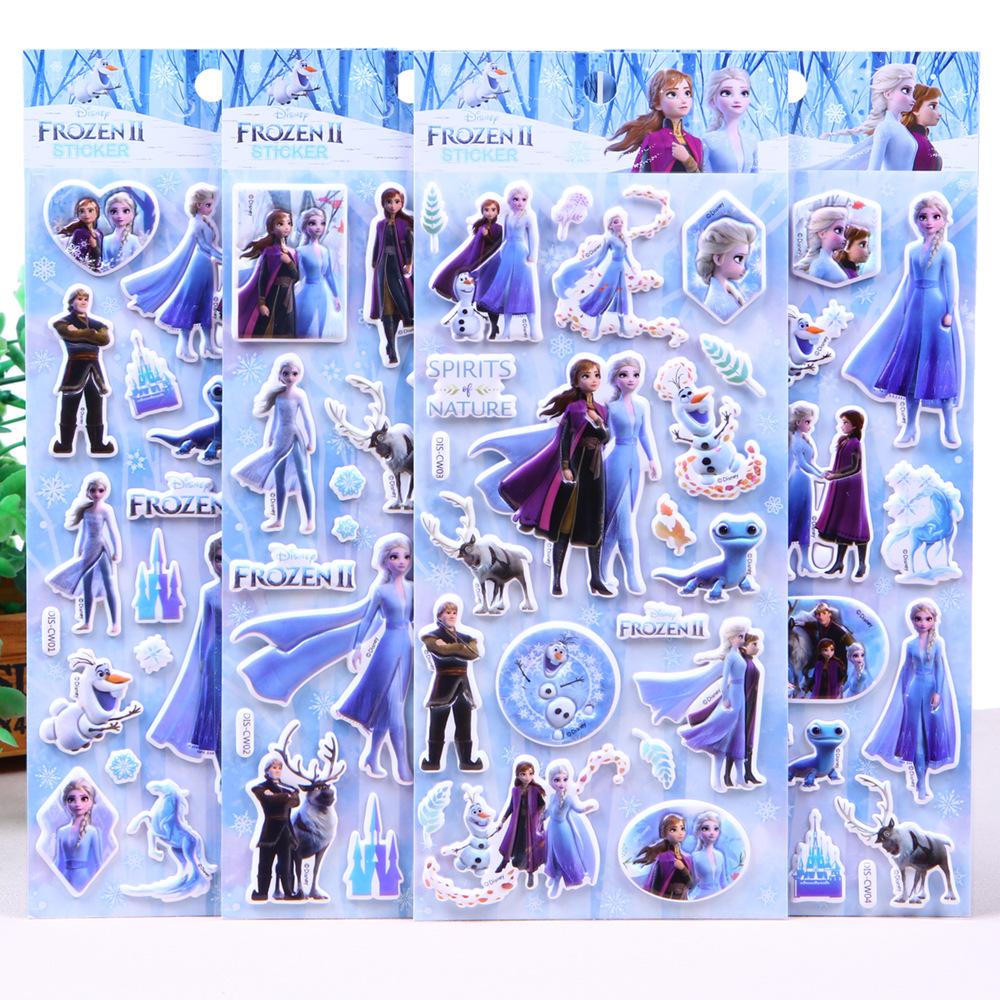 Agustinina Frozen Stiker Anak Lucu Elsa Removable Sofia Paster