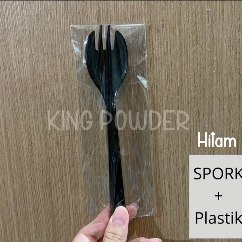 SPORK SENDOK GARPU 2 IN 1 SPORK PLASTIK STERIL