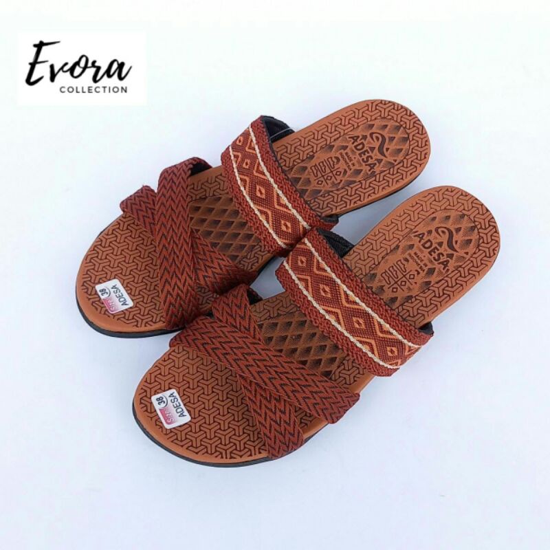 sandal turki ban rajut ori sandal teplek slip on wanita