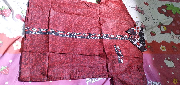 Batik Couple Keluarga Sania Ruffle Ori Ndoro Jowi Dnt Mega Mendung Merah