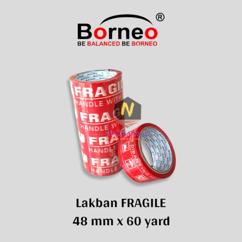 

Lakban FRAGILE tipis 48 mm x 60 yard