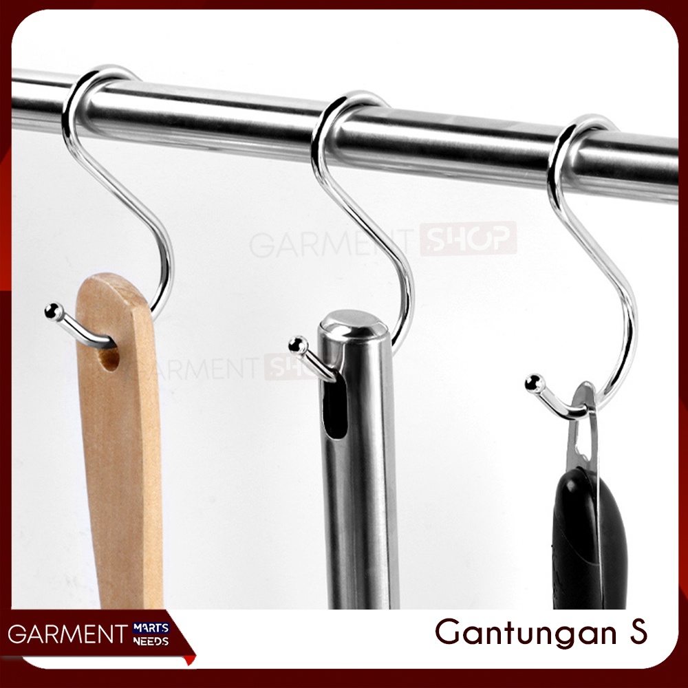 Jual Cs Cantolan Kawat S Besar Gantungan Pengait Sling Hook Letter Chrome Tebal Dan Kuat