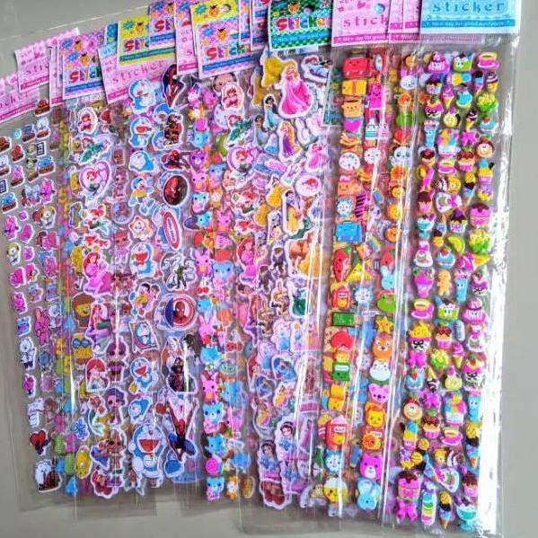 

✔stok yang ada Stiker timbul 3D dengan berbagai karakter