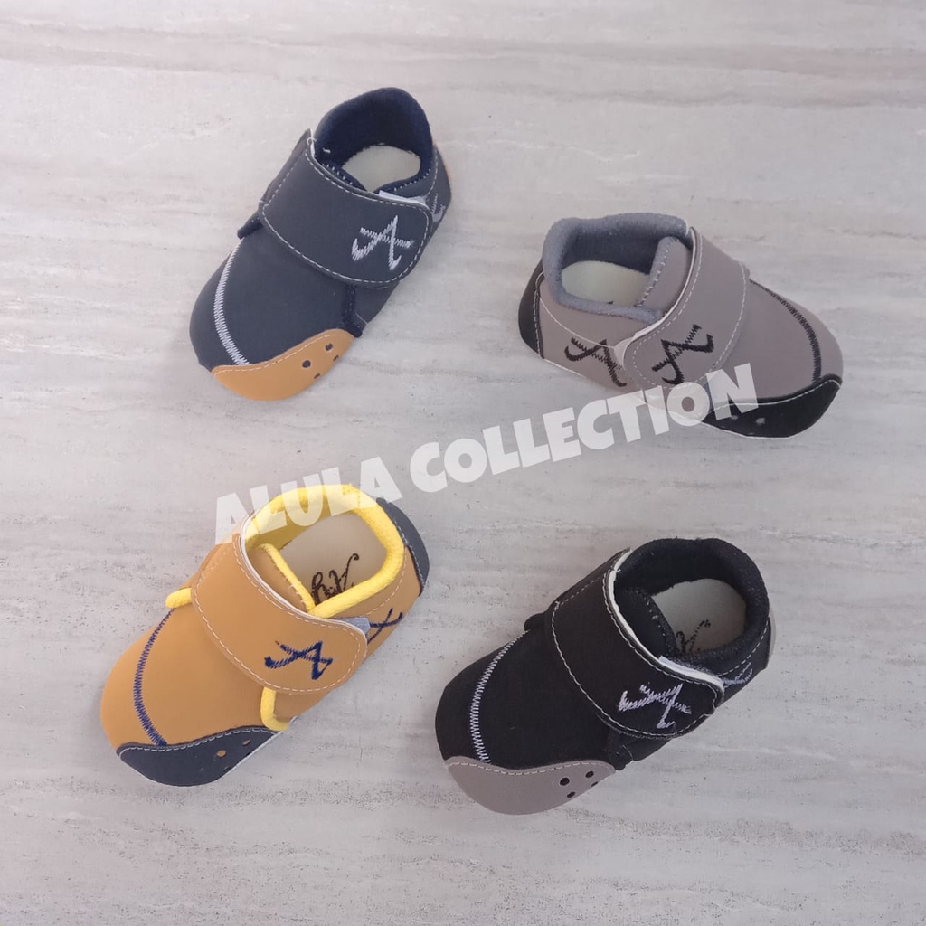 Sepatu bayi prewalker laki laki dan perempuan usia 0-12 bulan casual / Bordir A