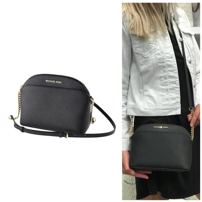 TAS MICHAEL KORS ORIGINAL - MK DOME CROSSBODY BLACK
