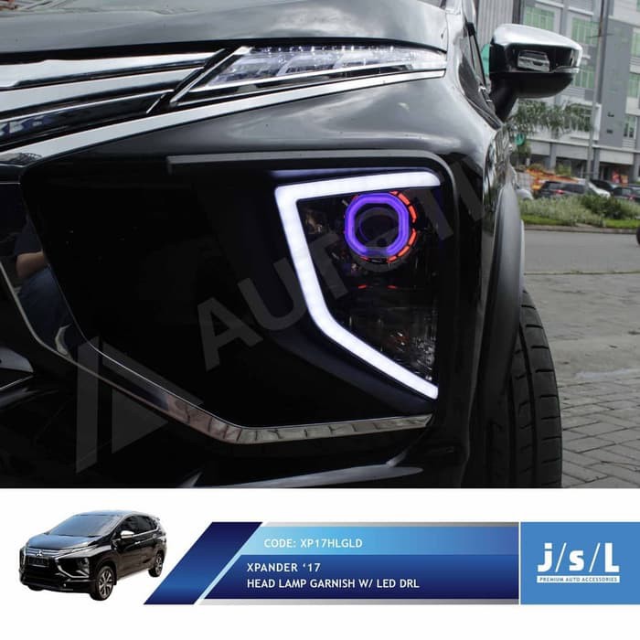 Garnis Depan Xpander DRL Head Lamp Garnish LED DRL