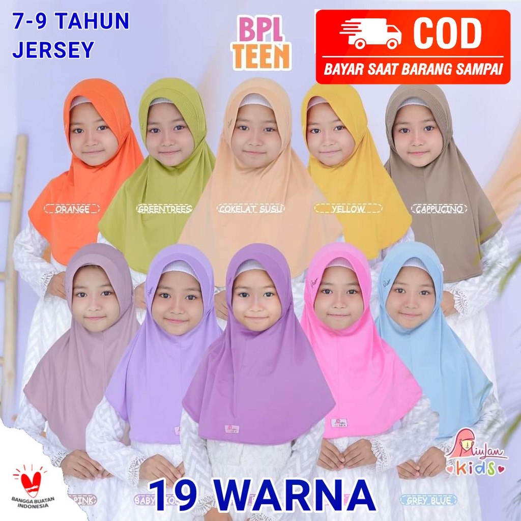 1 - COD BERGO MIULAN BPL T Teen7-9 TH / Jilbab Anak Remaja / Jilbab Miulan / Bergo Miulan / READY GR