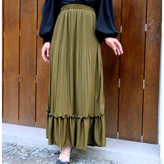 D-126 ROK SKIRT PLISKET CLARA/ROK/MUSLIM/MAYUNG/FASHION WANITA /PLISKET LIDI TERLARIS TERMURAH