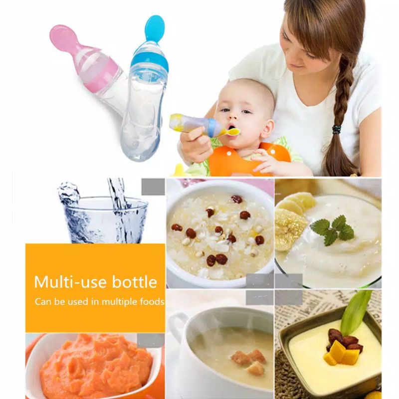 Paket Perlengkapan makan MPASI Bayi mangkok sendok silicone baby feeder sendok botol bayi n